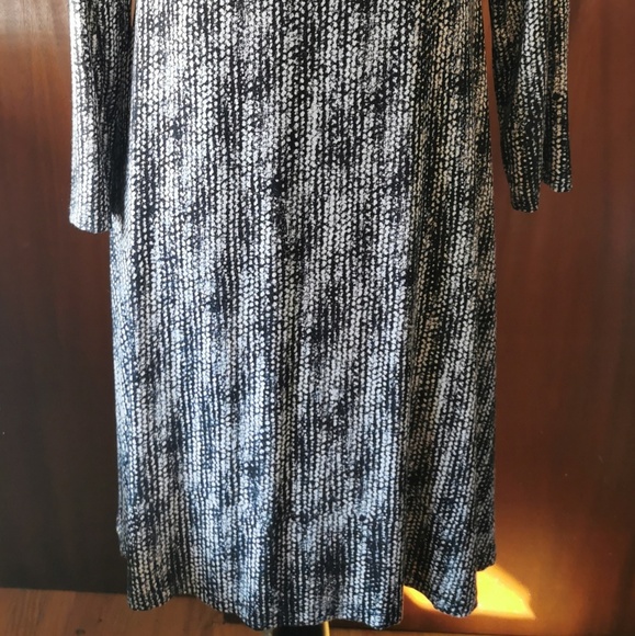 Cynthia Rowley Black & White Rayon Dress Size Med - Picture 4 of 8